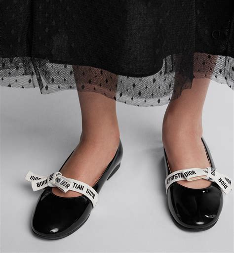 Baby Miss B Ballet Flat Black Patent Calfskin 